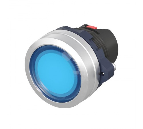 Головка кнопки плоская прозрачная без фиксации, синяя, алюминий  M22P-FMLBA  DKC