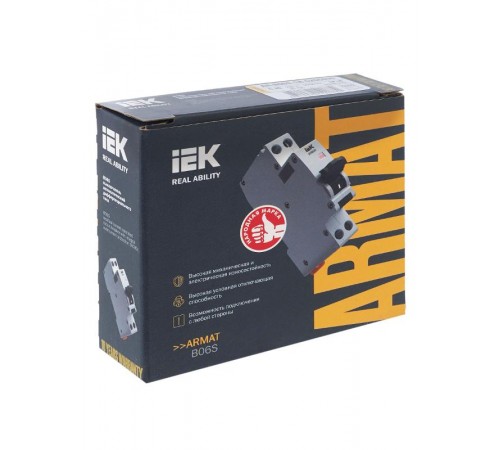 Выключатель автоматический дифференциального тока АВДТ B06S 1P+NP C25 30мА тип AC (18мм) ARMAT IEK  AR-B06S-1N-C25C030  IEK