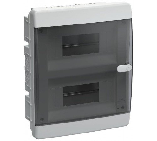  Корпус пластиковый встраиваемый на 18 модулей ЩРВ-П-18 IP41 черная прозрачная дверь UNION Compact  UIC-KP12-V-18-41-K01  IEK