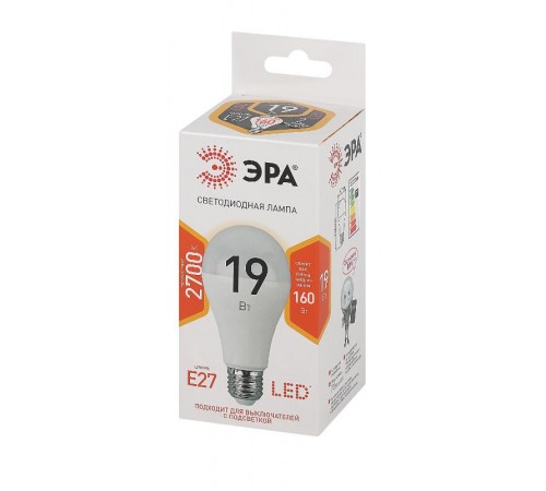 Лампа светодиодная LED A65-19W-827-E27  Б0031702  ЭРА