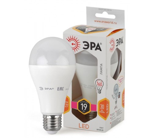 Лампа светодиодная LED A65-19W-827-E27  Б0031702  ЭРА