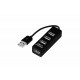 Разветвитель USB на 4 порта черный  18-4103  REXANT