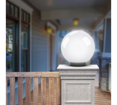 Светильник садово-парковый НТУ 01-100-300 , шар белый D=300 mm  Б0048737  ЭРА