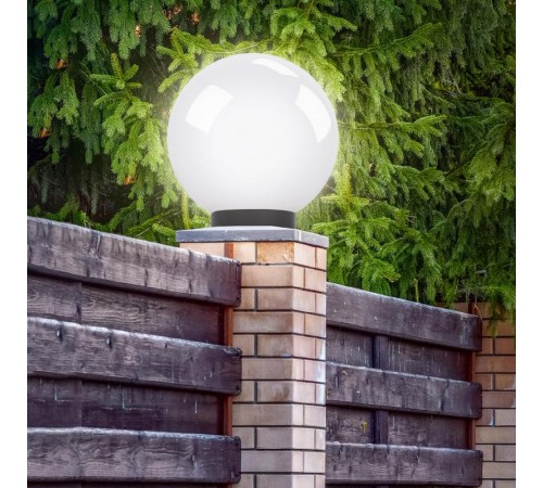 Светильник садово-парковый НТУ 01-100-300 , шар белый D=300 mm  Б0048737  ЭРА