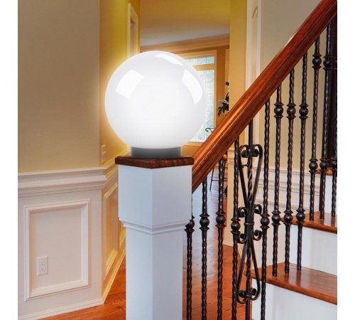 Светильник садово-парковый НТУ 01-100-300 , шар белый D=300 mm  Б0048737  ЭРА