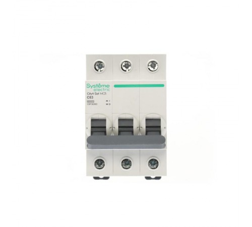 Выключатель автоматический трёхполюсный 63A C 6kA City9  C9F36363 Systeme Electric