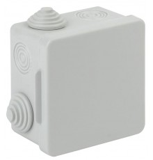 Коробка распределительная о/у КОР 80х80х50мм с гермовводами 7 входов IP54  Б0037443  ЭРА