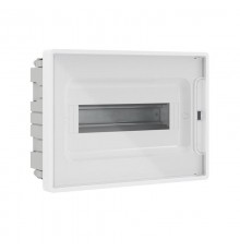 Щиток 12 мод встраиваемый для полых стен FRAME, белый, с прозрачной  дверцей, с 2 шинами PEN на 6 и 8 отв.  F12B3WT  DKC
