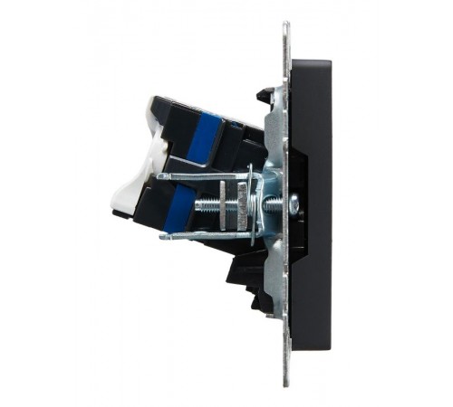 BRITE Розетка компьютерная 2-ая RJ45 кат.6 РК11-2-БрГ графит  BR-K20-2-K53  IEK