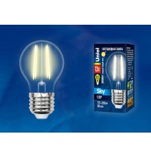 Лампа светодиодная LED-G45-13W/3000K/E27/CL PLS02WH LED. "шар", прозр. 3000К Серия Sky  UL-00005907  Uniel