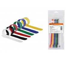 Набор хомутов-липучек НХЛ 16х310 мм 6 цветов по 2 штуки (12 шт)  SQ0515-0763  TDM