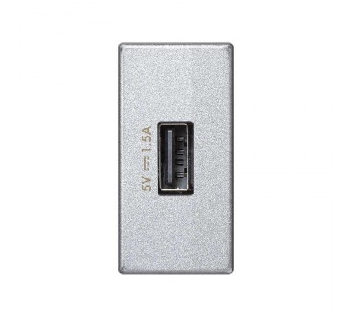 Simon Connect Зарядное устройство USB, К45, узкий модуль, 5 В, 1,5 А, алюминий  K126C-8  Simon