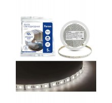 Лента светодиодная, 60SMD(5050)/m 14.4W/m 12V 5m 4000К, LS607 FERON  48290  FERON
