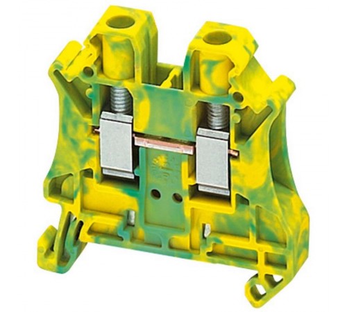 КЛЕММНИК ВИНТОВОЙ С ЗАЗЕМЛЕНИЕМ, СЕЧЕНИЕМ ПРОВОДА 6ММ2, 2 ТОЧКИ ПОДКЛЮЧЕН  NSYTRV62PE  Schneider Electric