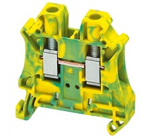 КЛЕММНИК ВИНТОВОЙ С ЗАЗЕМЛЕНИЕМ, СЕЧЕНИЕМ ПРОВОДА 6ММ2, 2 ТОЧКИ ПОДКЛЮЧЕН  NSYTRV62PE  Schneider Electric