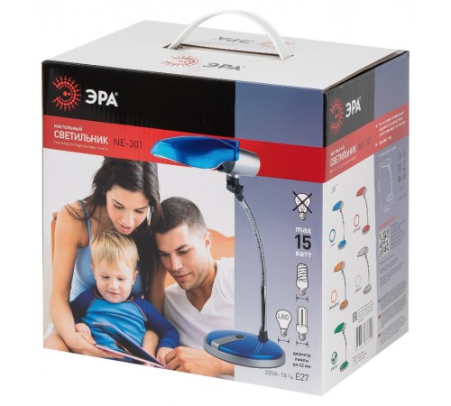 Светильник настольный на основании NE-301 15Вт КЛЛ Е27 зеленый  Б0005612  ЭРА