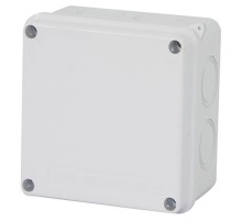 Коробка разветвительная 100*100*70 мм, 7 выбивных отверстий, IP65, светло-серая, EBX31-02-65  39558  STEKKER