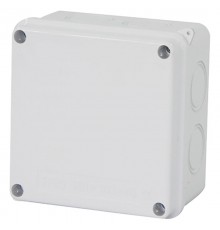 Коробка разветвительная 100*100*70 мм, 7 выбивных отверстий, IP65, светло-серая, EBX31-02-65  39558  STEKKER