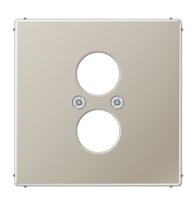 Крышка для 2-х гнезд подключения громкоговорителя; благородная сталь  ES2962-2  Jung