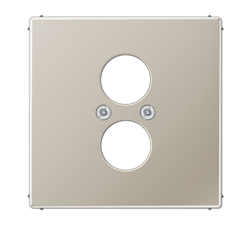 Крышка для 2-х гнезд подключения громкоговорителя; благородная сталь  ES2962-2  Jung