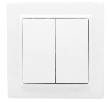 Минск Выключатель 2-клавишный СП,10А, белый EKF Basic  ERV10-023-10  EKF