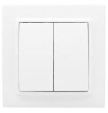 Минск Выключатель 2-клавишный СП,10А, белый EKF Basic  ERV10-023-10  EKF