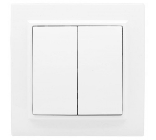 Минск Выключатель 2-клавишный СП,10А, белый EKF Basic  ERV10-023-10  EKF