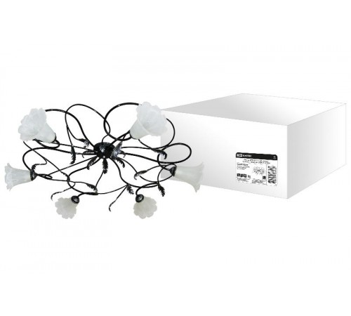 Люстра НПБ 23-03 Ажур 6х40Вт ЛН Е14 черный с серебром  SQ0370-0020  TDM