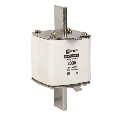 Плавкая вставка ППН-39 630/200А габарит 3  fus-39/630/200  EKF