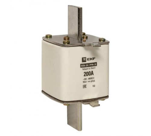 Плавкая вставка ППН-39 630/200А габарит 3  fus-39/630/200  EKF