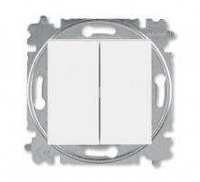 ABB Levit Белый / ледяной Выключатель кнопочный 2-кл.  3559H-A87445 01W  2CHH598745A6001  ABB