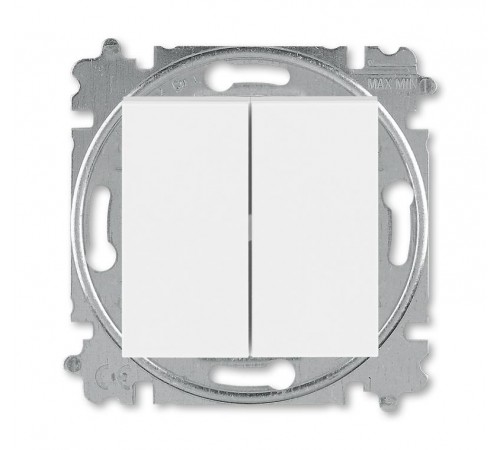 ABB Levit Белый / ледяной Выключатель кнопочный 2-кл.  3559H-A87445 01W  2CHH598745A6001  ABB