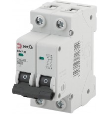 Выключатель автоматический двуххполюсный NO-902-111 ВА47-29 2P 20А 4,5кА характеристика C  Б0031933  ЭРА