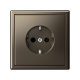 ArtGallery Мокко Розетка с заземлением со шторками, 16А, механизм, быстрозажим. клем.  GAL000645S  SE