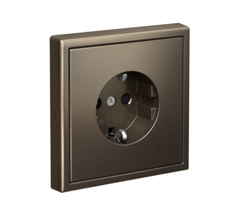 ArtGallery Мокко Розетка с заземлением со шторками, 16А, механизм, быстрозажим. клем.  GAL000645S  SE