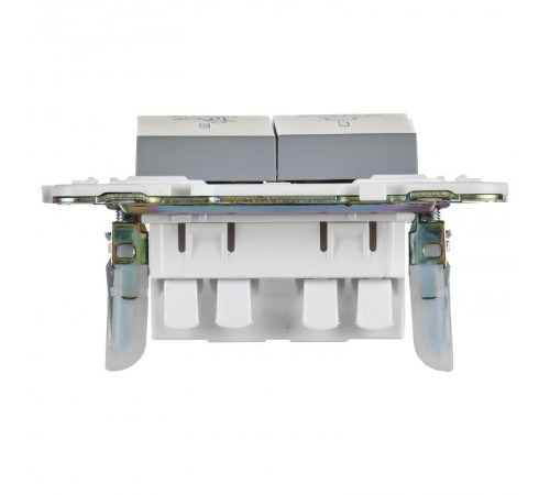 SKANDY Выключатель 2-клавишный с индикацией для отелей 10А SK-V16Gr серый   SK-V20-2-10-K03  IEK