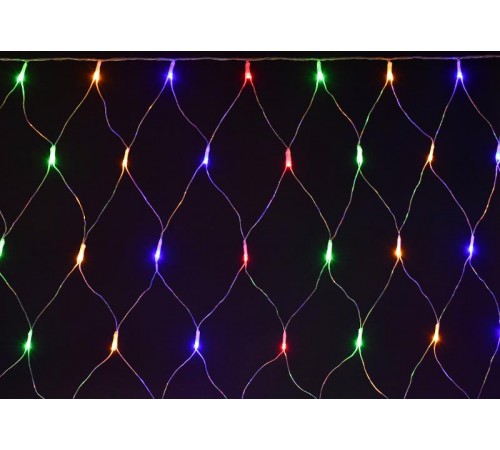 Гирлянда светодиодная сеть 1,5х1,5 160RGB IP44/20 прозрачный шнур 230В контр. 8 режимов  LGDB410-3-160-L1-T-S-44  IEK