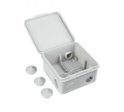 Коробка расп. КМ41256 100х100х50мм о/к IP54 8 вв. (7035)  UKO31-100-100-050-K03-54  IEK