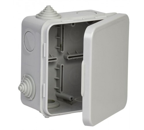 Коробка расп. КМ41256 100х100х50мм о/к IP54 8 вв. (7035)  UKO31-100-100-050-K03-54  IEK