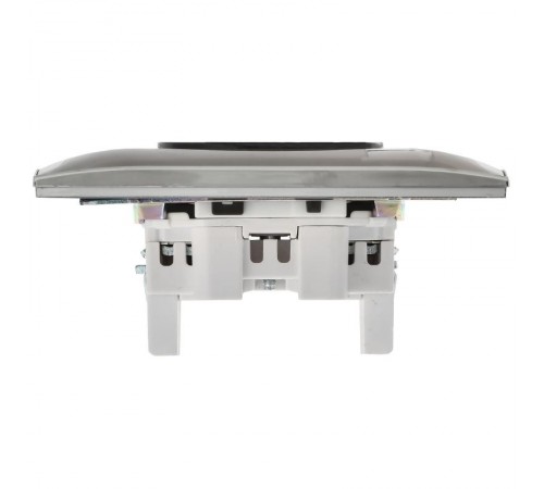 SKANDY Розетка 2-местная без з/к/ш 10А в сб. SK-R10N никель  SK-R20-10-K50-F  IEK