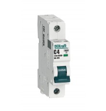 Выключатель автоматический  однополюсный ВА-105 4А C 10кА  13150DEK  DEKraft