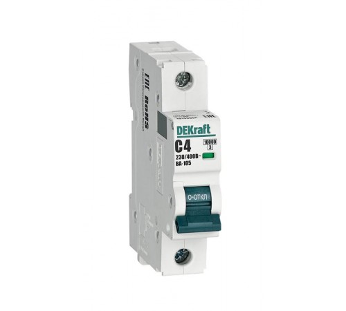 Выключатель автоматический  однополюсный ВА-105 4А C 10кА  13150DEK  DEKraft