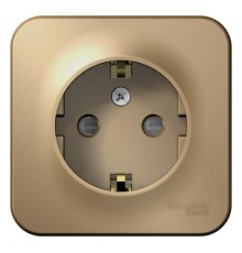 Blanca Титан О/У Розетка с заземлением со шторками, 16А, 250В  BLNRA011104  SE