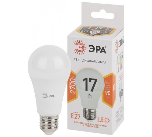 Лампа светодиодная LED A60-17W-827-E27  Б0031699  ЭРА