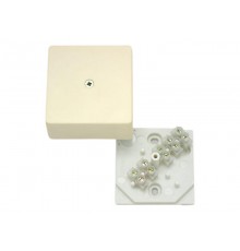 Коробка распределительная 60х60х30 с клеммником слоновая кость IP40  КРК2701 02  HEGEL