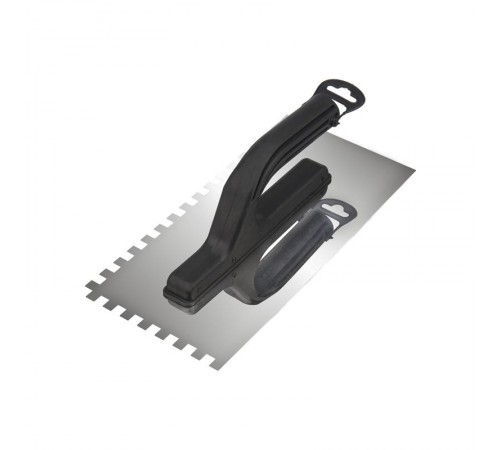 Гладилка нержавеющая 130х270 мм, зуб 4х4 мм, пластиковая ручка  89-0252  REXANT