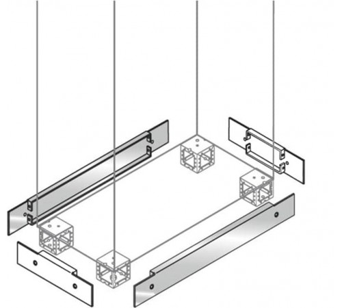 Фланцы цоколя боковые,нерж.400х100(2шт)  ZN4011X  ABB