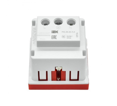 PRIMER РКС-20-32-П-К Розетка з/к з/ш в/з красная  PR-KK40D-RSZH-2-2-K04  IEK