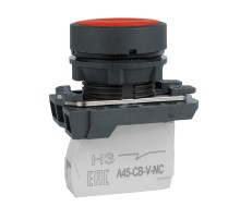 Кнопка OptiSignal D22 C5-P-401 красная пластик 1НЗ XB5AA42 332182 КЭАЗ