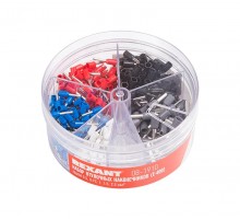 Набор втулочных наконечников НШВИ (0.5 мм; 0.75 мм; 1 мм; 1.5 мм; 2.5 мм) в боксе (E-400)  08-1910  REXANT